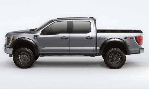 Black Forge Pocket/Rivet Textured Finish 4-Pc Fender Flare Set For 19-22 Ford Ranger 6 Foot Bed Bushwacker