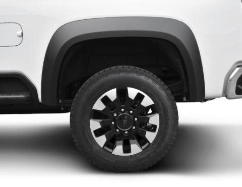 Black Extendafender Style Smooth Finish 4-Piece Fender Flare Set For 2020-2026 Chevrolet Silverado 2500/3500 Bushwacker