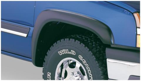 Black Extendafender Style Smooth Finish 4-Piece Fender Flare Set For 1973-1987 C20-30, K10-30, R10-30 1973-1991 Blazer/Jimmy 1979-1987 C/K 1500-2500 1988-1991 C/K 2500-3500 Bushwacker