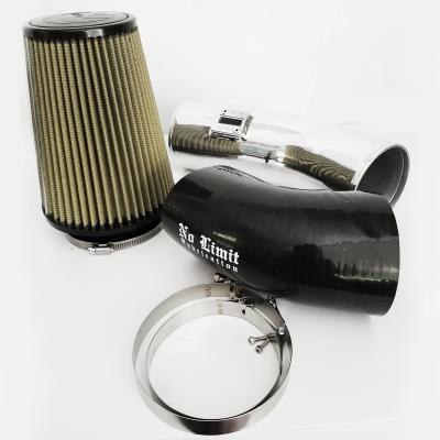 6.7 Cold Air Intake 11-16 Ford Super Duty Power Stroke Polished PG7 Filter Stage 1 No Limit Fabrication