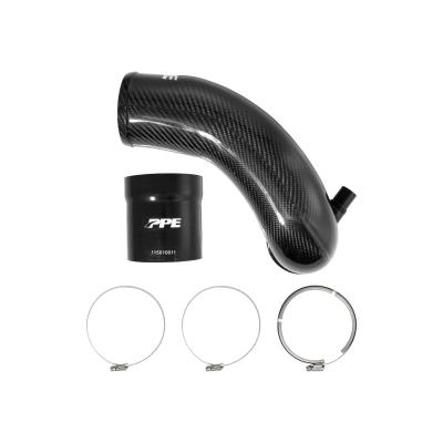Turbo Inlet 2004.5-2005 GM 6.6L Duramax LLY - Zilla Carbon Fiber Weave Pacific Performance Engineering