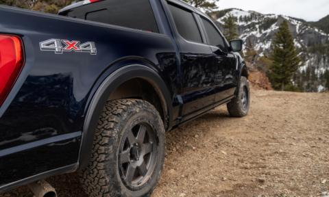 Black OE Style Smooth Finish Rear Fender Flares For 2015-2020 Ford F150 Bushwacker