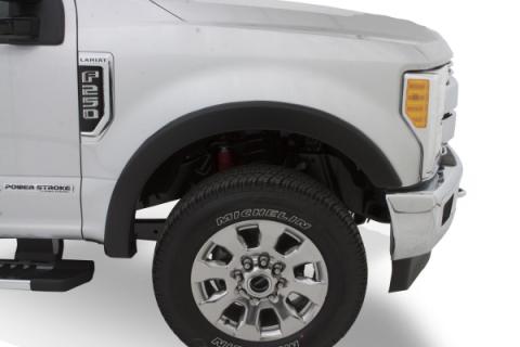 Black OE Style Smooth Finish 4-Piece Fender Flare Set For 2011-2016 Ford F250/F350 Super Duty Bushwacker