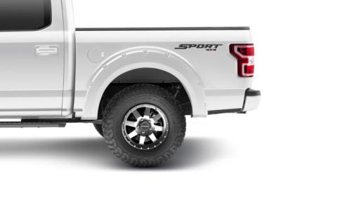 Pocket/Rivet Style Color Matched Oxford White 4-Piece Fender Flare Set For 2018-2020 Ford F150 Bushwacker