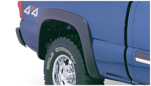 Black Extendafender Style Smooth Finish 4-Piece Fender Flare Set For 1988-1999 C/K 1500 1988-2000 C/K 2500-3500 1992-1994 Blazer 92-97 Yukon 92-99 Suburban 95-99 Tahoe Bushwacker