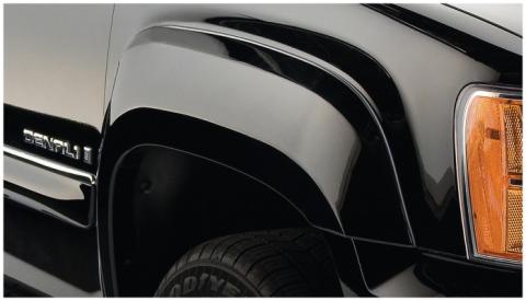 Black OE Style Smooth Finish 4-Piece Fender Flare Set For 2007-2013 Sierra 1500 2007-2014 Sierra 2500 Hd Fits 78, 78.7, 97.6 Inch Bed Bushwacker