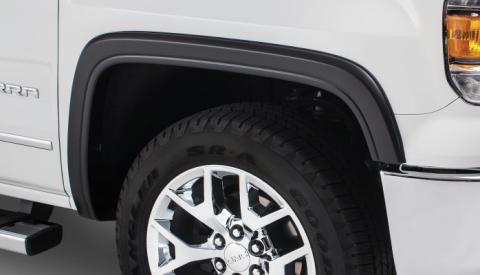 Black OE Style Smooth Finish 4-Piece Fender Flare Set For 2014-2015 GMC Sierra 1500 Fits 69.3 Inch Bed Bushwacker