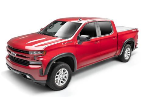 Black Extended Fender Flare 4-PC Set For 19-26 Chevy Silverado 1500 2022 Chevy Silverado 1500 Ltd Bushwacker