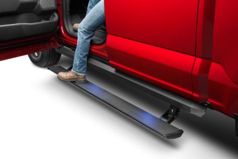 PowerStep XL Electric Running Boards Plug N Play System For 2015-2019 Ford F-150 SuperCrew Cab AMP Research