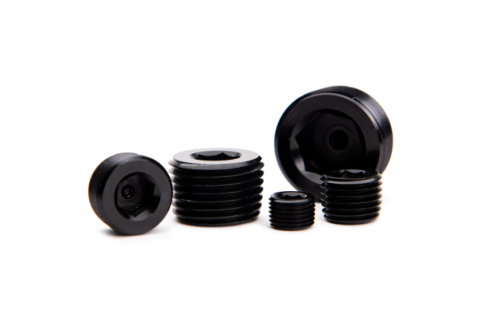 1/8 Inch NPT Hex Socket Plug Black Fleece Performance