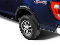 Black OE Style Smooth Finish Rear Fender Flares For 2021-2026 Ford F150 Will Not Fit F150 Lightning Bushwacker