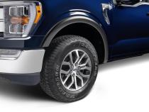 Black OE Style Smooth Finish Front Fender Flares For 2021-2026 Ford F150 Will Not Fit F150 Lightning Bushwacker