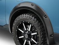 Black Pocket/Rivet Style Smooth Finish Rear Fender Flares For 2022-2026 Ford Maverick Bushwacker