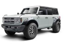Black Pocket/Rivet Style Textured Finish 4-Piece Fender Flare Set For 2021-2023 Ford Bronco, 4-Dr Bushwacker