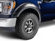Black Pocket/Rivet Style Smooth Finish 4-Piece Fender Flare Set For 2021-2026 Ford F150 Will Not F150 Lightning Bushwacker