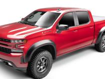 Black Extendafender Style Smooth Finish 4-Piece Fender Flare Set For 19-21 Chevrolet Silverado 1500 2022 Chevrolet Silverado 1500 Ltd Bushwacker
