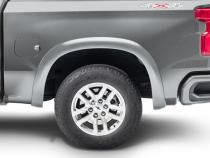 Oe Style Color Matched Silver Ice Metallic 4-Piece Fender Flare Set For 20-21 Chevrolet Silverado 1500 2022 Chevrolet Silverado 1500 Ltd Bushwacker