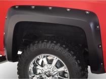 Black Pocket/Rivet Style Smooth Finish 4-Piece Fender Flare Set For 2007-2013 Chevrolet Avalanche Bushwacker