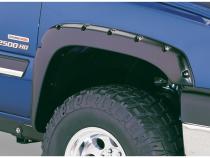 Black Pocket/Rivet Style Smooth Finish 4-Piece Fender Flare Set For 2021-2022 Chevrolet Colorado 61.7 In Bed Bushwacker