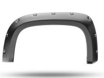 Black Pocket/Rivet Style Smooth Finish 4-Piece Fender Flare Set For 2021-2022 Chevrolet Colorado 74.0 In Bed Bushwacker