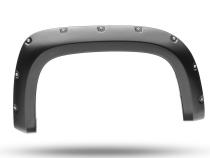 Black Pocket/Rivet Style Smooth Finish 4-Piece Fender Flare Set For 2021-2022 Chevrolet Colorado 74.0 In Bed Bushwacker