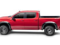 Black Pocket/Rivet Style Smooth Finish 4-Piece Fender Flare Set For 19-26 Chevrolet Silverado 1500 2022 Chevrolet Silverado 1500 Ltd Bushwacker