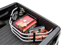Silver BedXtender HD Tailgate Bed Extender Sport For Silverado/Sierra Ford F150/F250/F350 (Excl models with Tailgate Step) Nissan Titan Dodge Ram 1500/2500/3500 (Dually requires kit 74610-01A) Ram 1500 Classic Toyota Tundra Standard Bed AMP Research