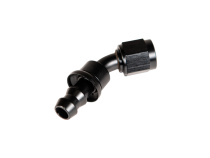 -6 45 Deg to Hose Barb Black Fleece Performance